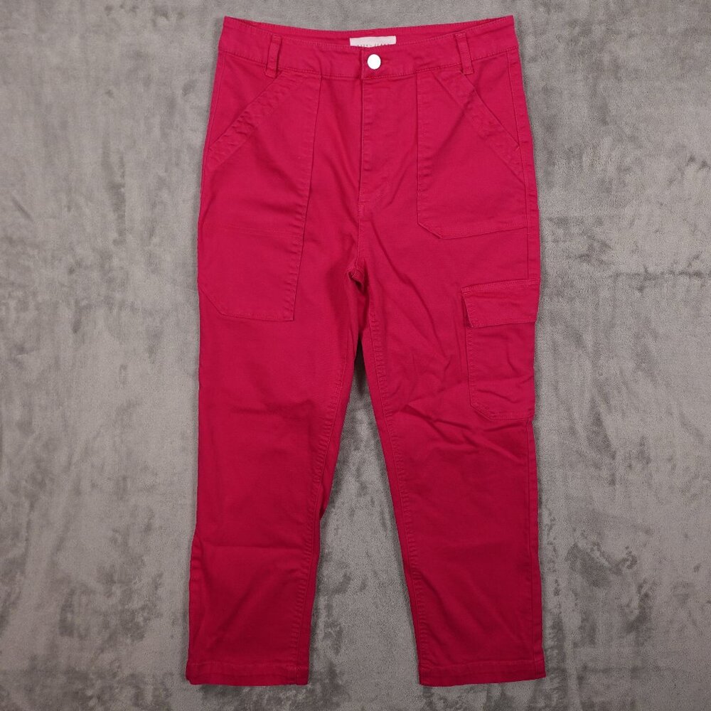 Risen jeans High Rise Cargo Boyfriend women's 11/30 fuchsia